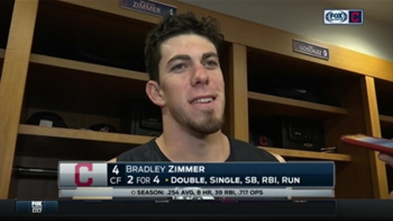 Fielding behind Corey Kluber is getting boring, jokes Bradley Zimmer