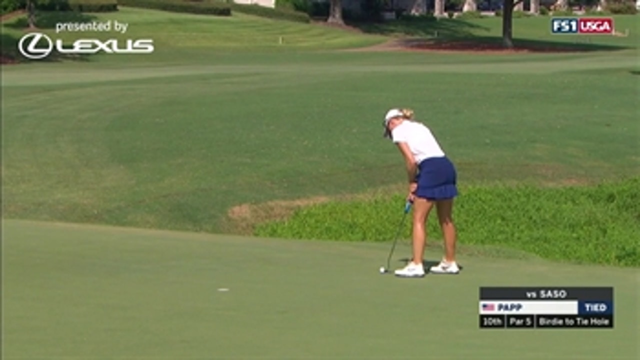 Kaitlyn Papp defeated Yuka Saso by two holes in the round of 64