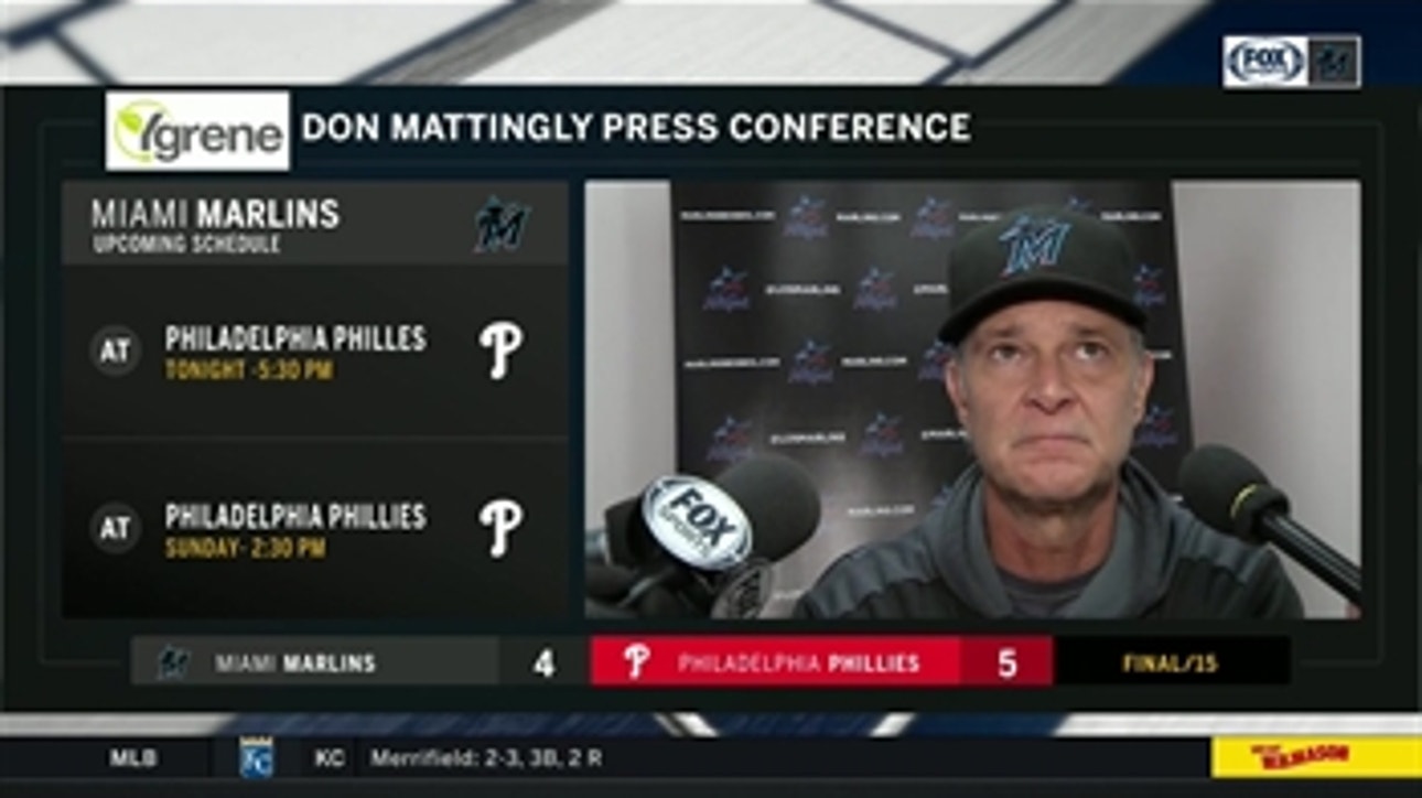 Don Mattingly on defeat to Phillies in 15th inning