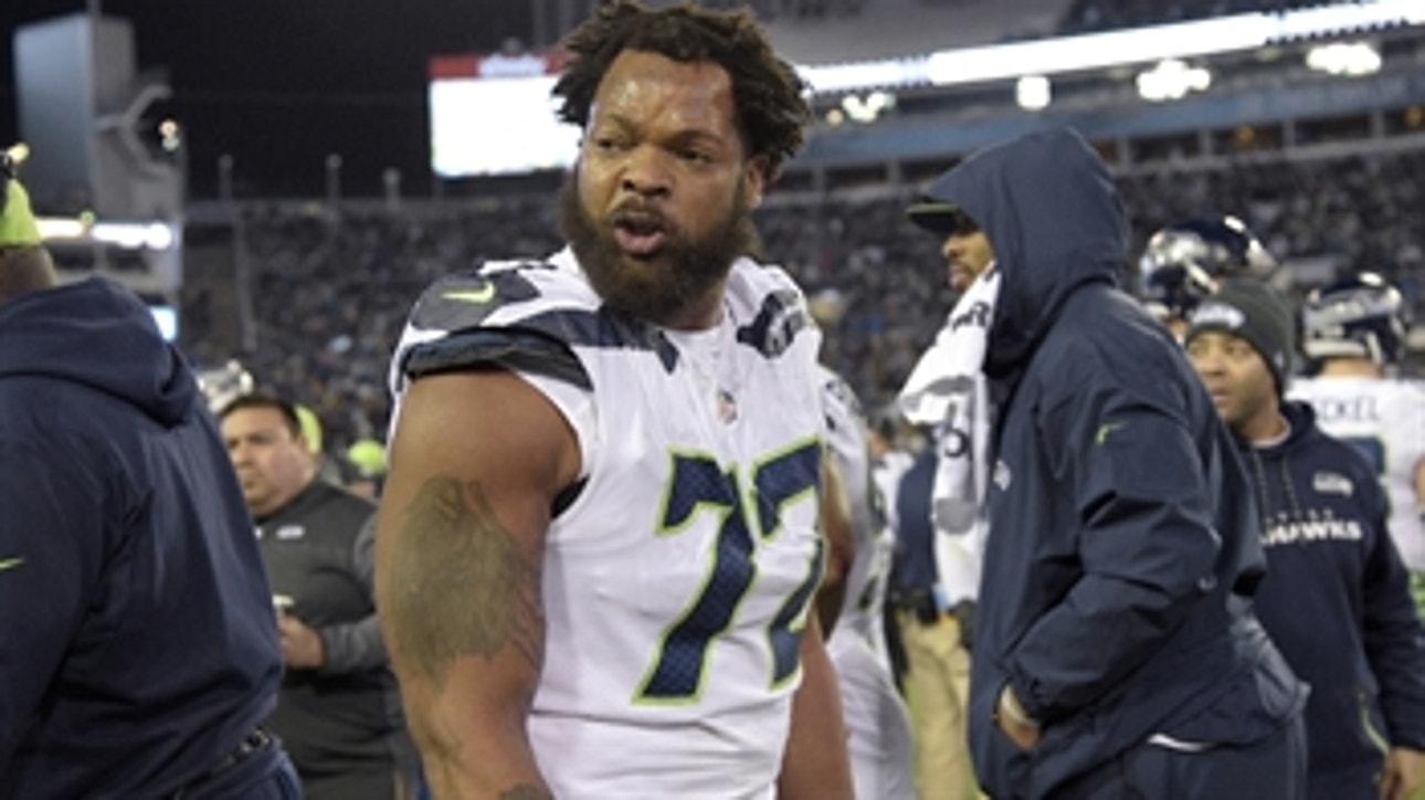 Why wasn't Michael Bennett fined for his actions at the end of the Jaguars game?