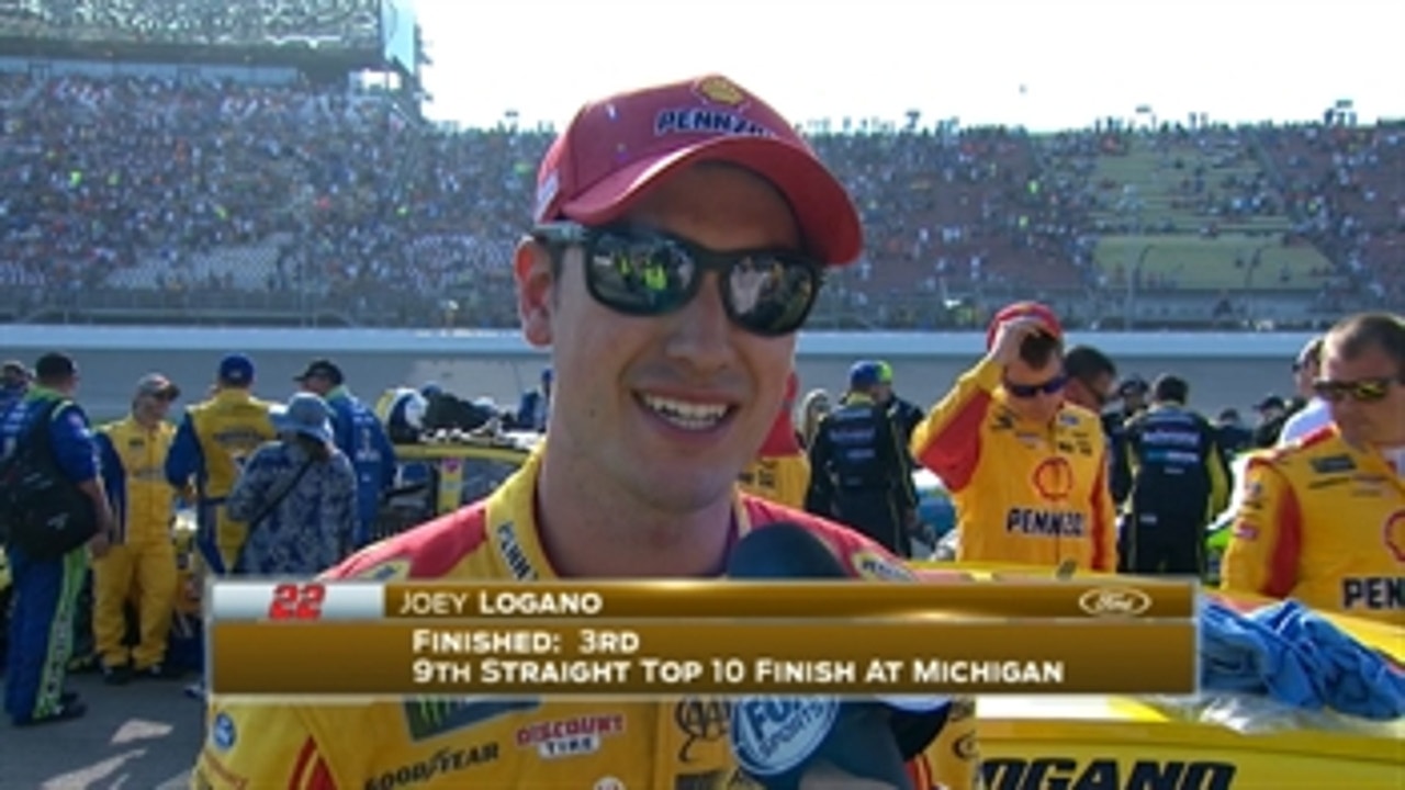 Joey Logano Finishes 3rd ' 2017 MICHIGAN ' FOX NASCAR