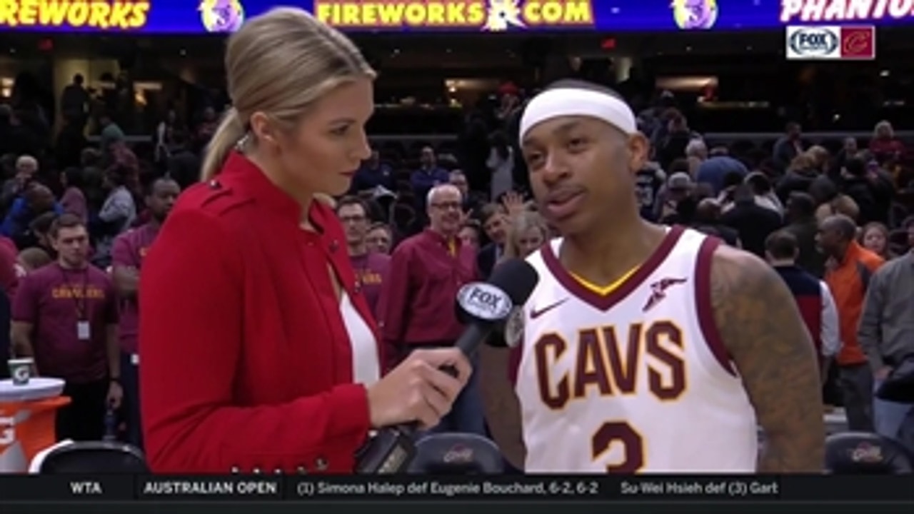 Isaiah Thomas postgame with Allie after game-winning free throws