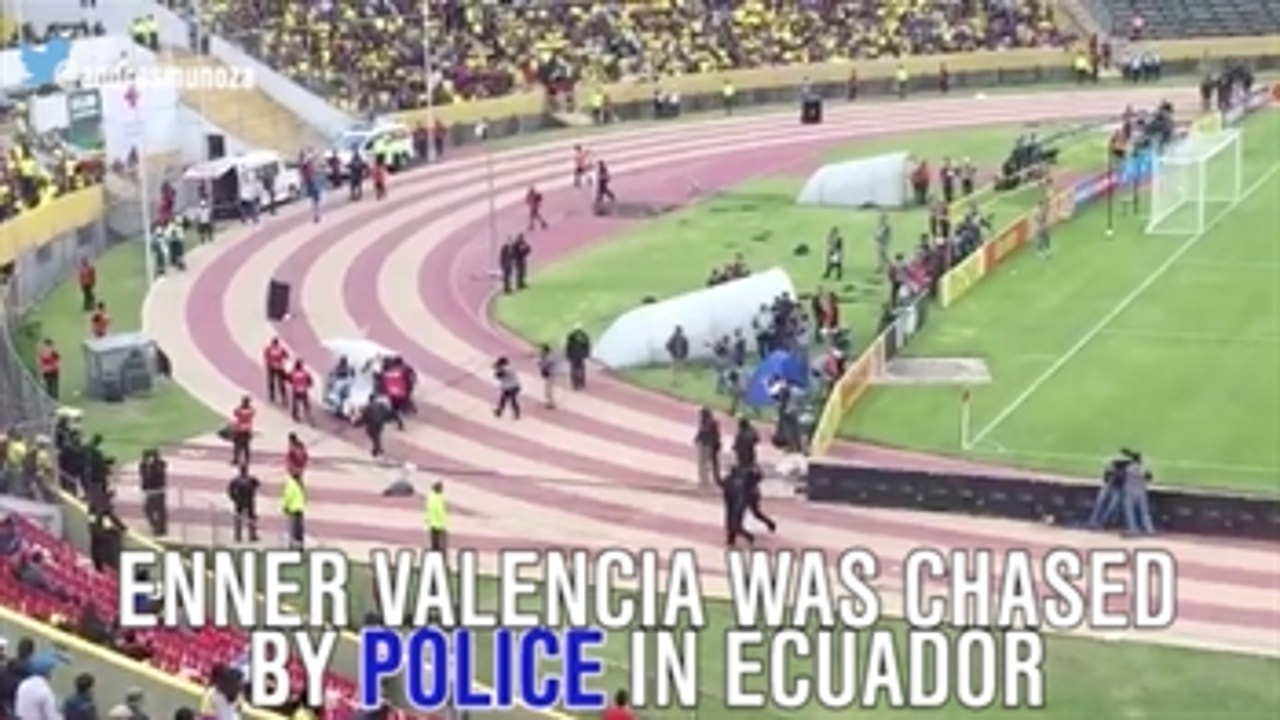 Enner Valencia fakes an injury to avoid arrest