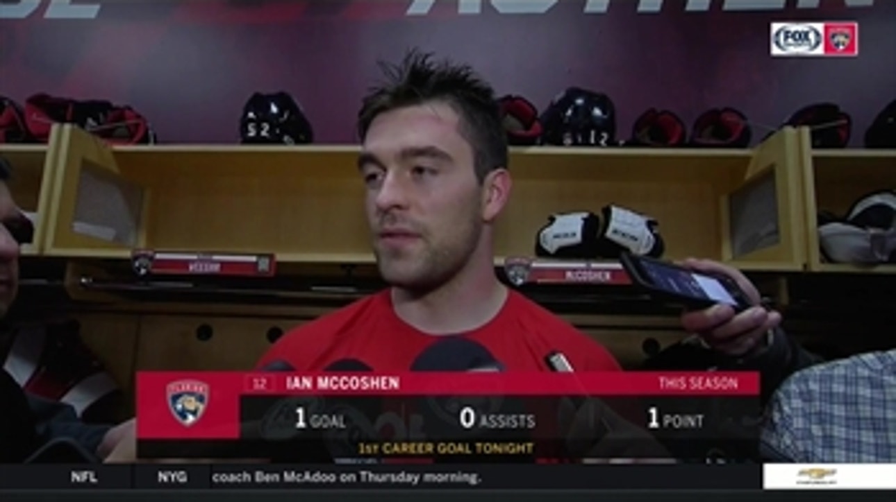 Ian McCoshen shares his thoughts on 1st career goal