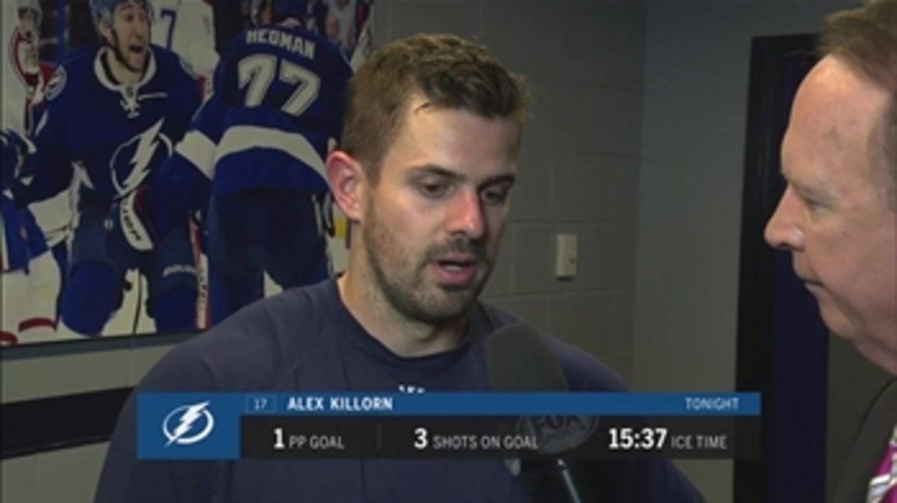 Alex Killorn says Lightning's continued hard work has led to success