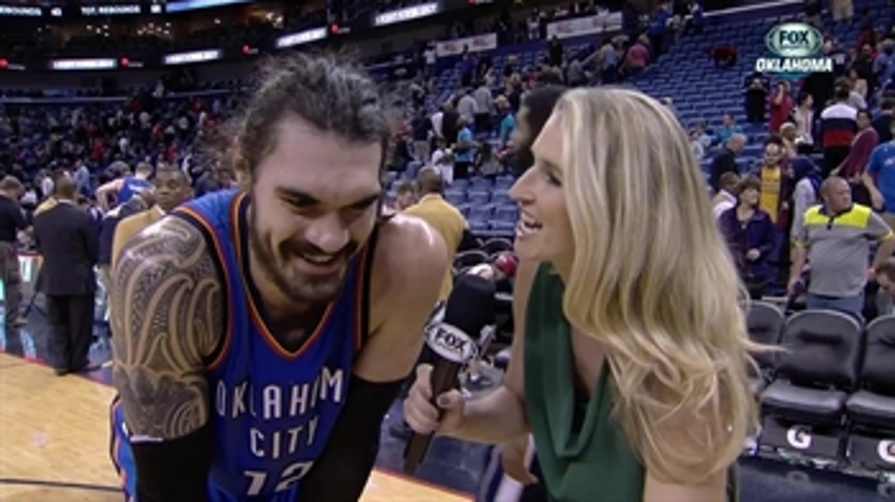 Steven Adams on scoring in the paint, win over Pelicans