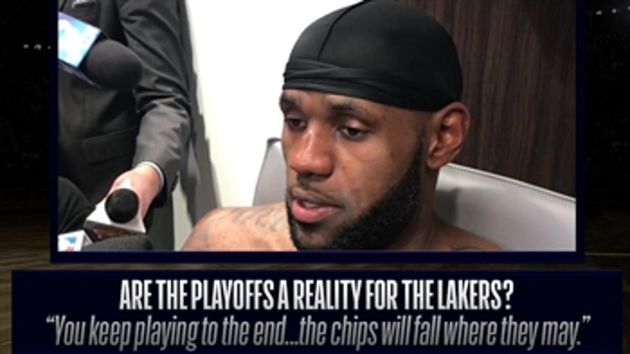 LeBron James answers questions about the Lakers' playoff chances after losing to the Clippers