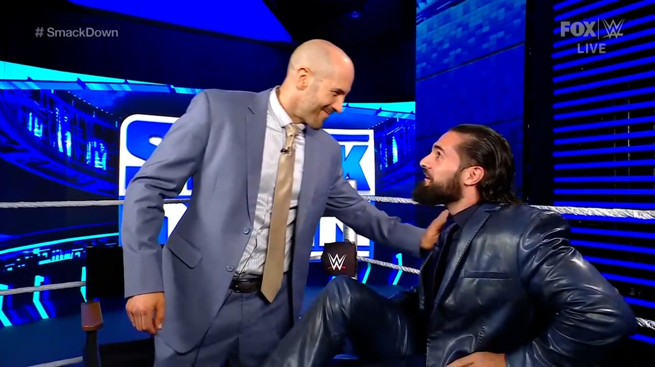 Seth Rollins sits Cesaro down to put him in his place before Hell in a Cell