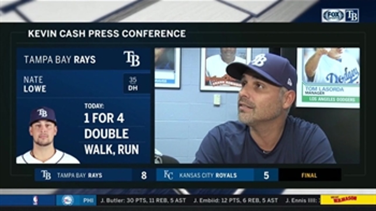 Kevin Cash on Nate Lowe's debut, how Yonny Chirinos stood tall in 8-5 win over Royals