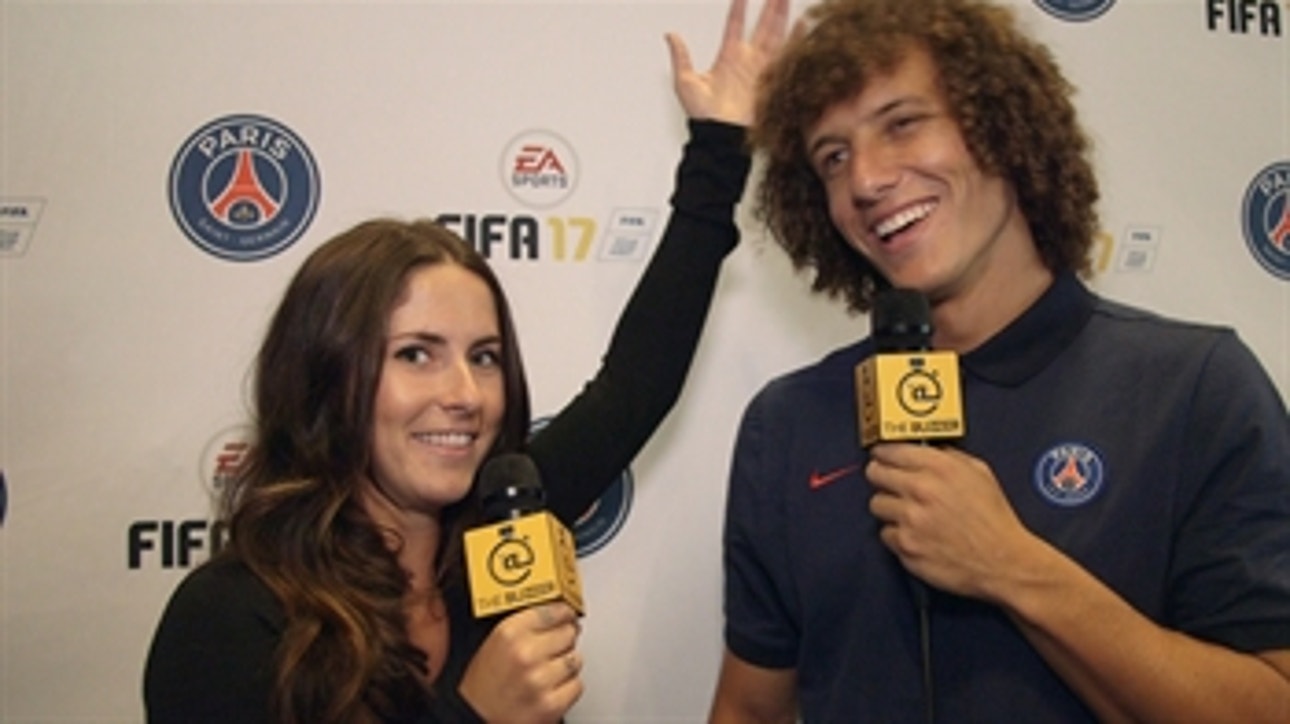 David Luiz approves his character's hair in the FIFA '17
