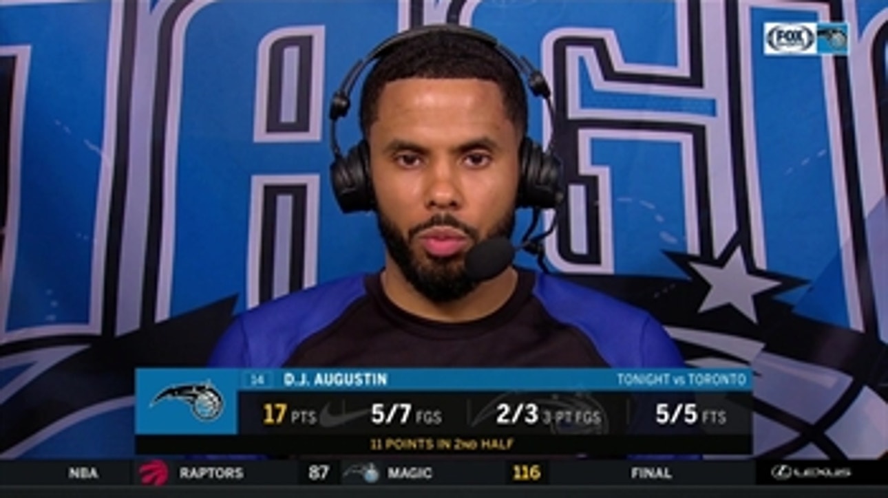 D.J. Augustin on snapping 4-game losing streak, Nikola Vucevic's outstanding play
