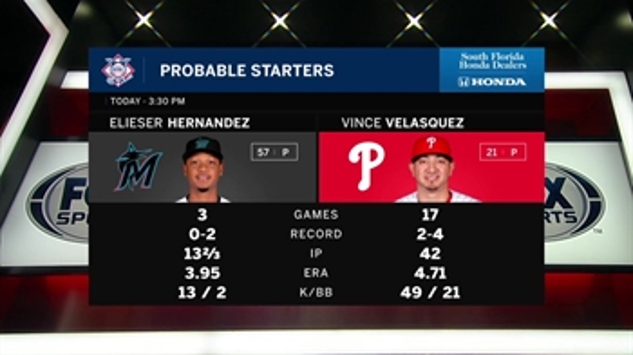 Elieser Hernández aims to lead Marlins to series win over Phillies