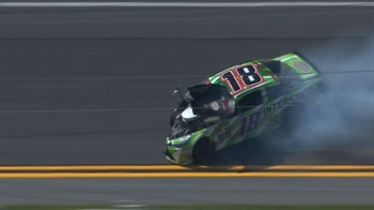 Kyle Busch Blows Tire and Slams into Wall at Practice - Daytona 2016