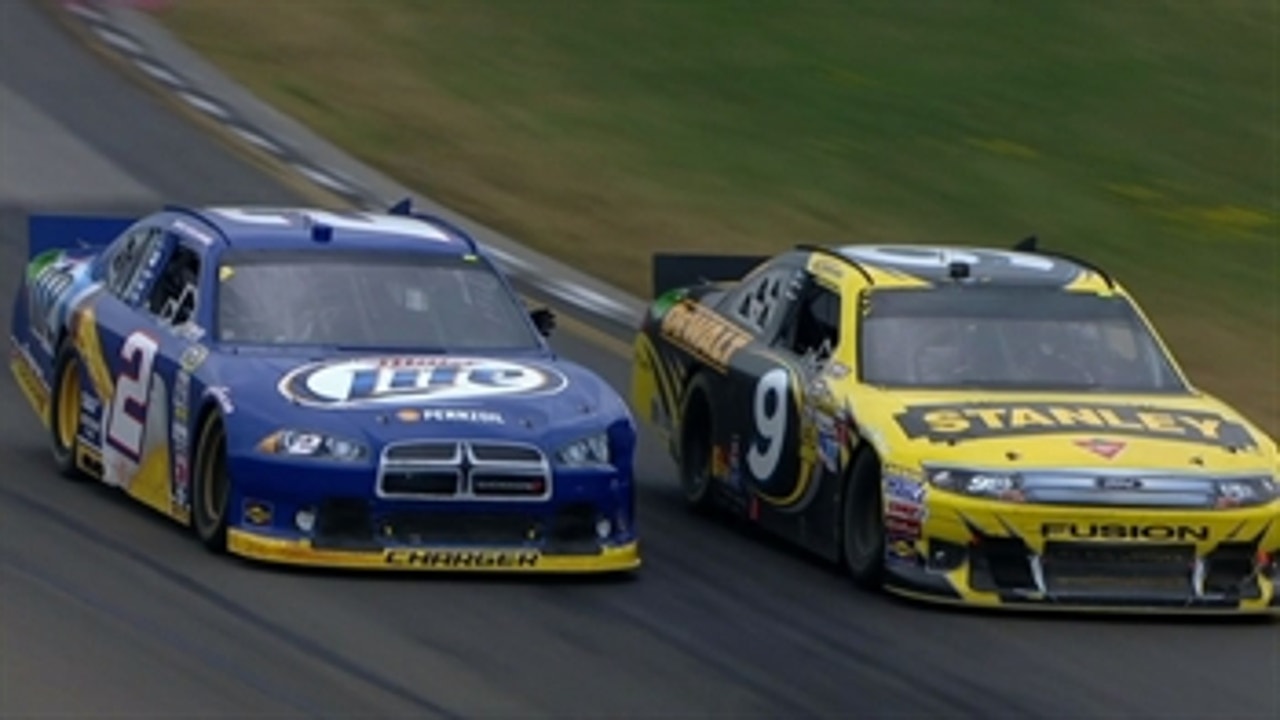 CUP: Ambrose and Keselowski Incredible Last Lap Battle - Watkins Glen 2012