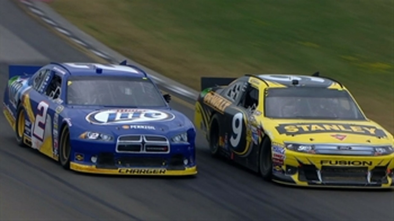 CUP: Ambrose and Keselowski Incredible Last Lap Battle - Watkins Glen 2012