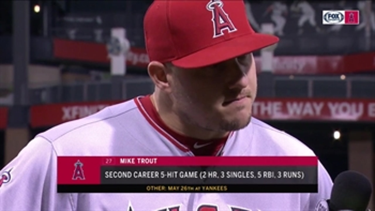 Mike Trout keeps focus on team after career night