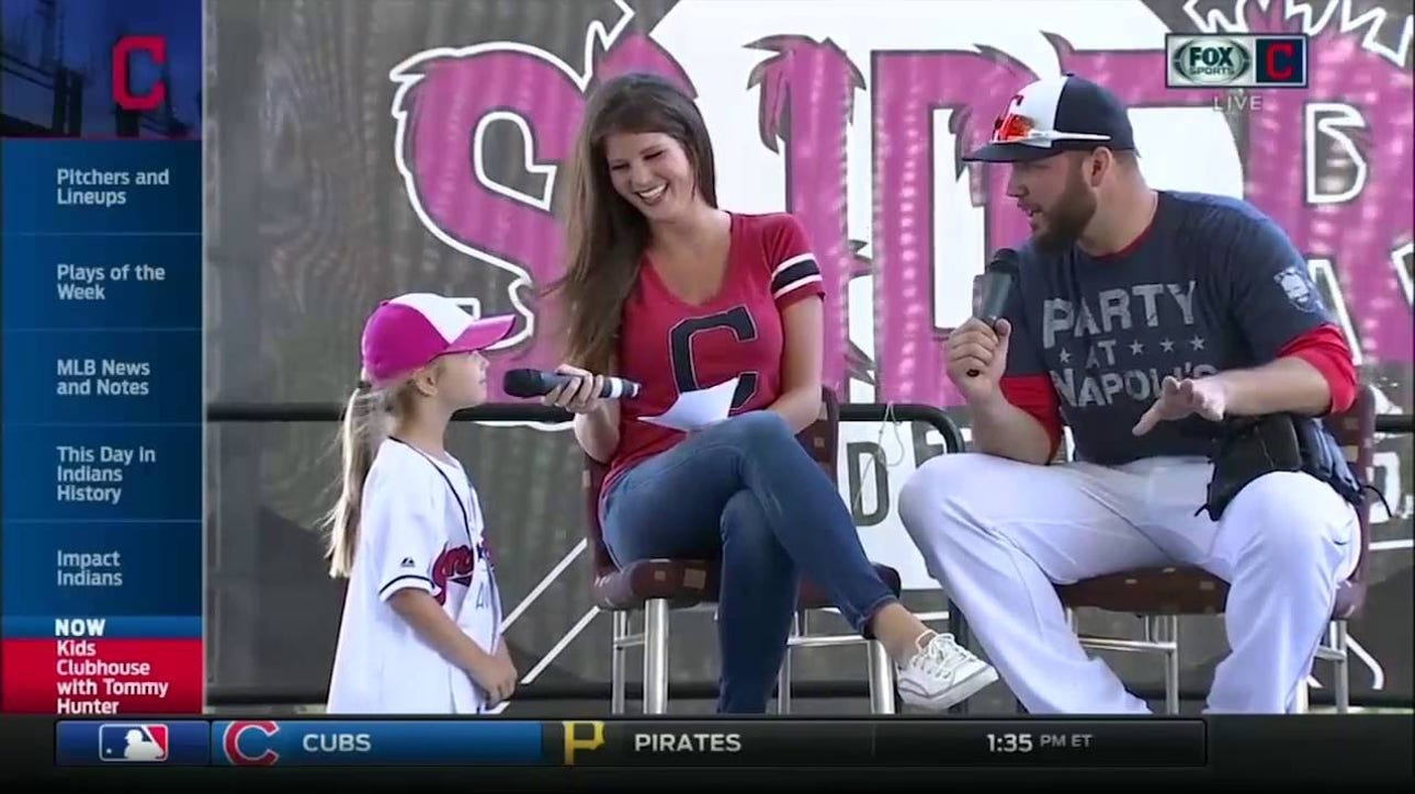 Tommy Hunter joins the Cleveland Indians Kids Clubhouse