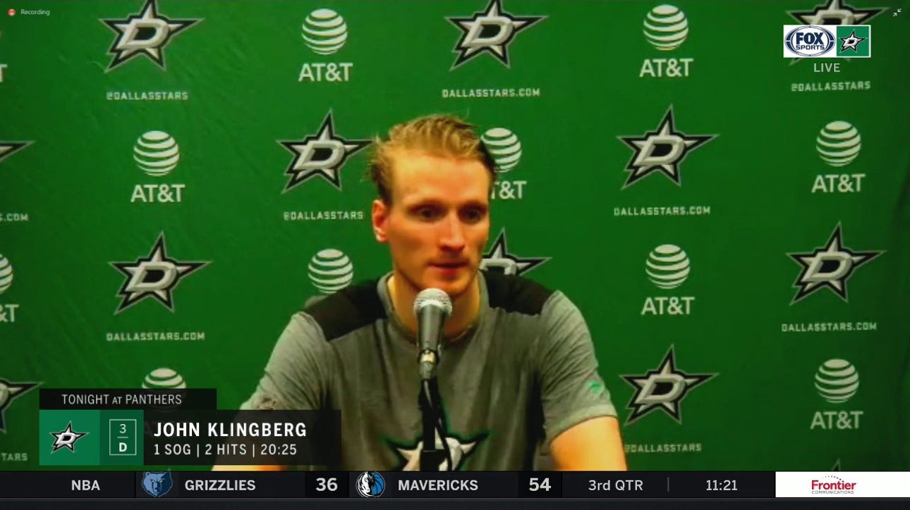 John Klingberg: '30 shots in the 2nd period, that's not us at all'