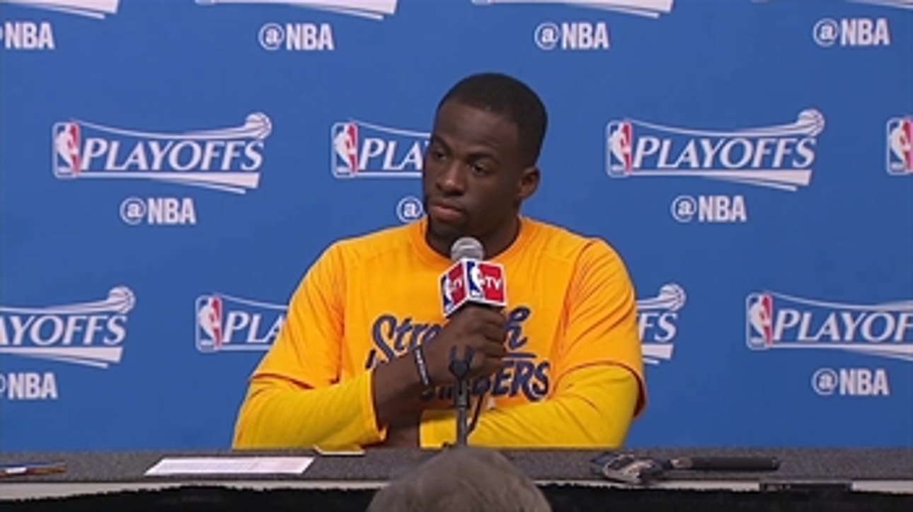 Draymond Green reacts to reporter trying to bait him