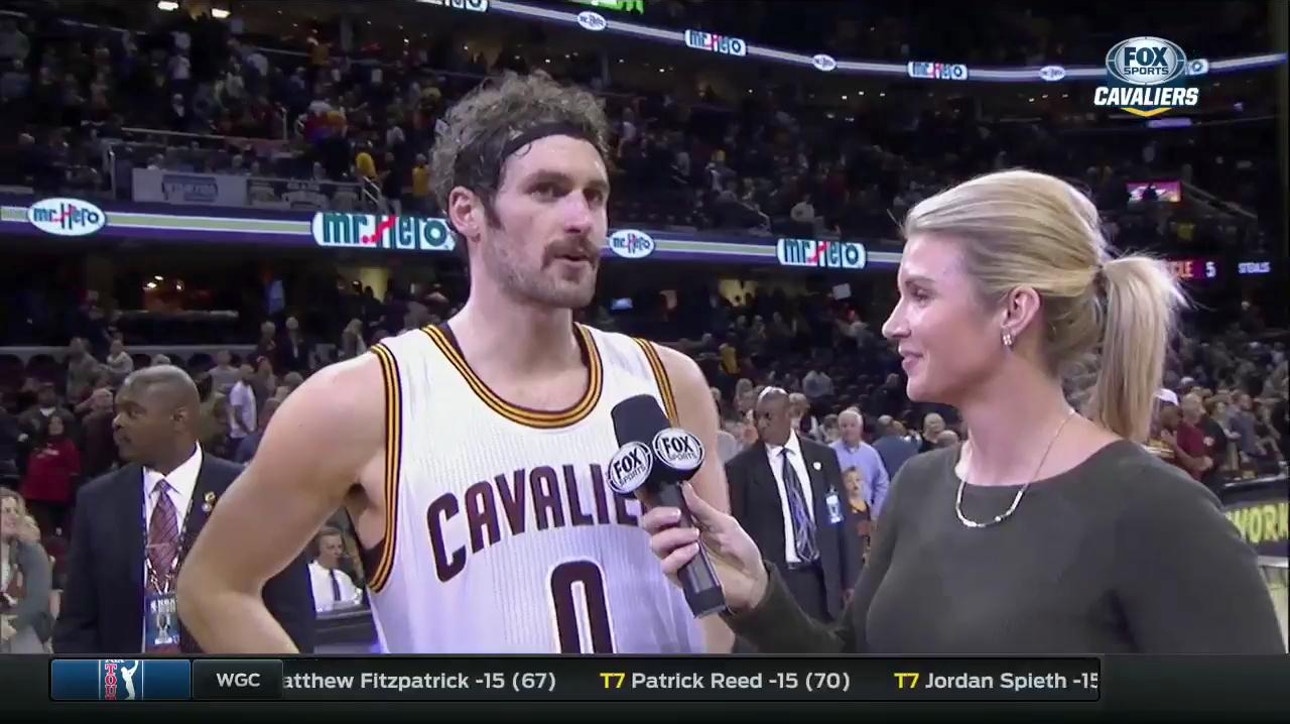 Kevin Love credits LeBron after double-double