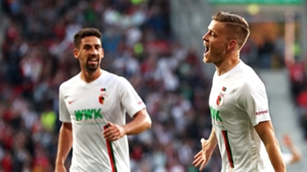 Alfred Finnbogason casually scores a backheel goal for Augsburg ' 2018-19 Bundesliga Highlights