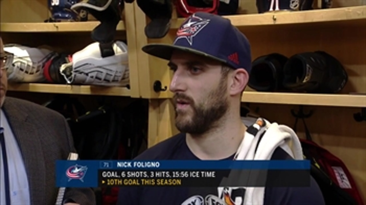 Captain Nick Foligno didn't have much to complain about after the Blue Jackets' loss to Toronto