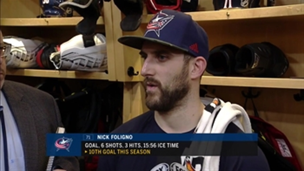 Captain Nick Foligno didn't have much to complain about after the Blue Jackets' loss to Toronto