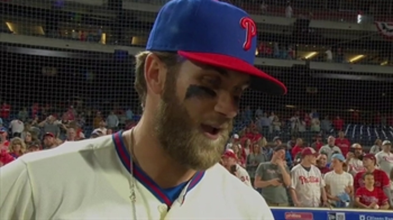Bryce Harper and J.T. Realmuto discuss their first home runs as Phillies