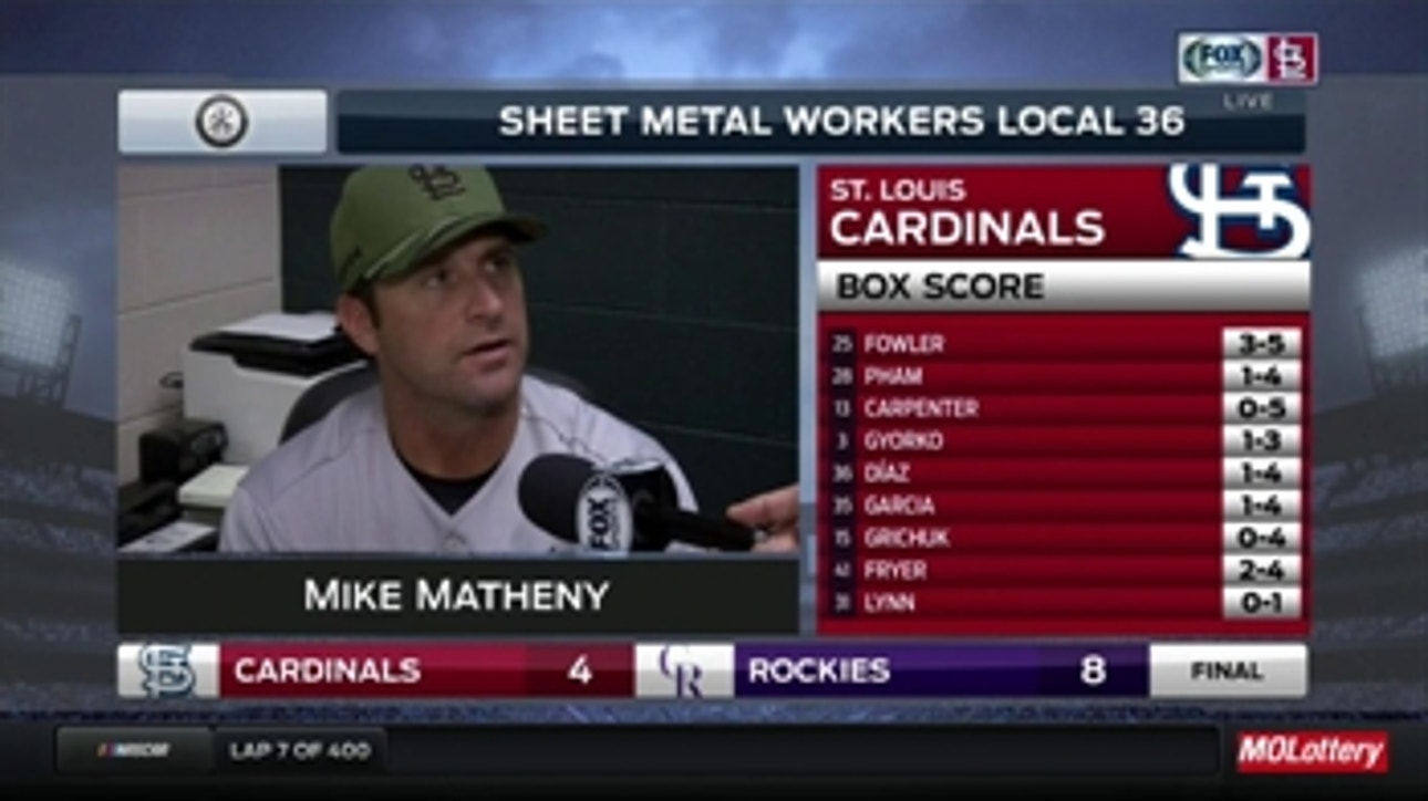 Mike Matheny talks about Lance Lynn's blister issues
