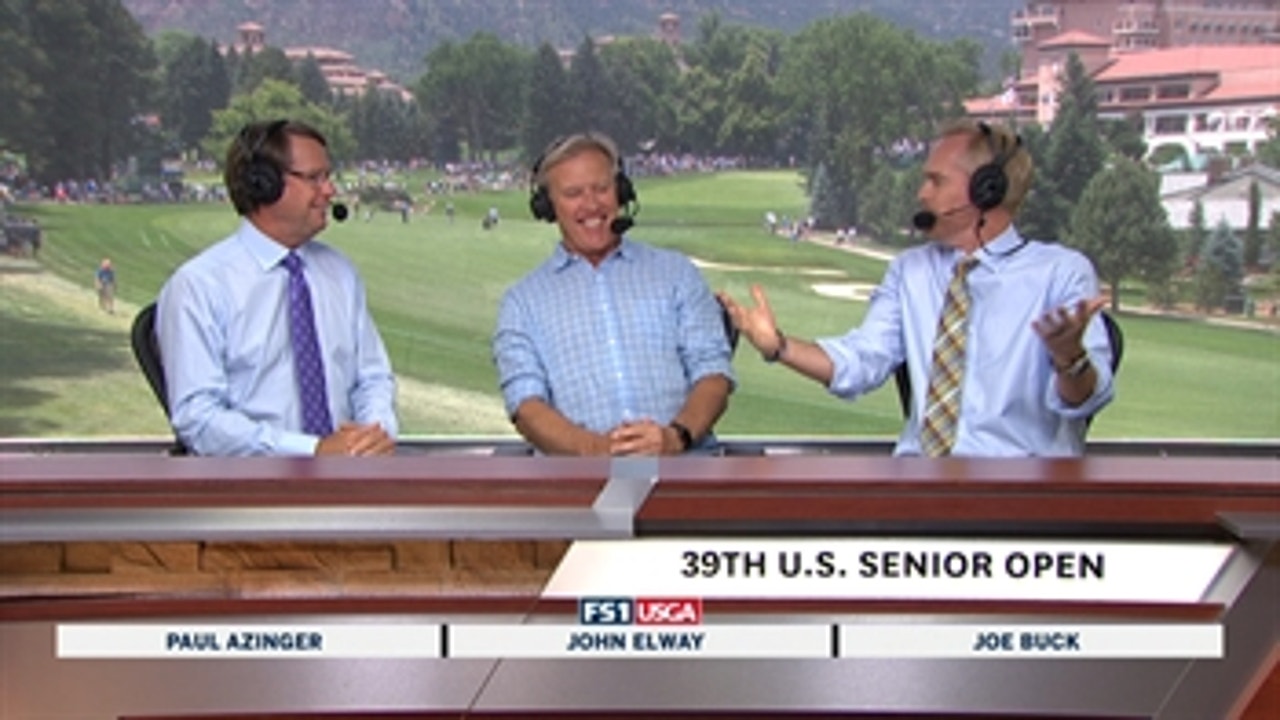John Elway joins Joe Buck and Paul Azinger at the U.S. Senior Open