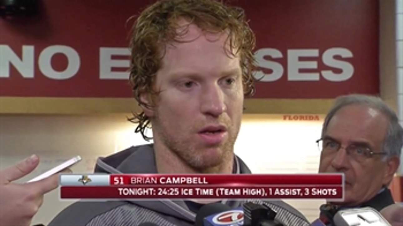 Panthers' Brian Campbell stays positive after Game 1 loss