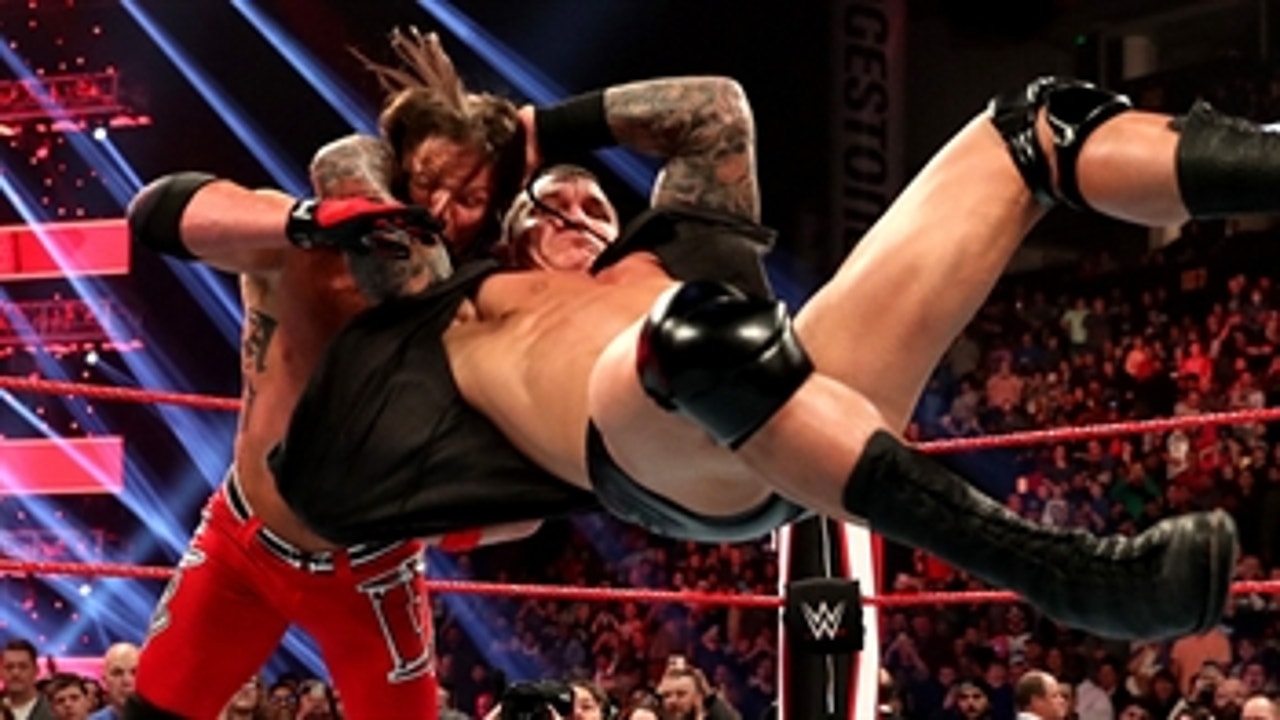 The Viper crashes The O.C.'s victory party with an RKO: Raw, Dec. 2, 2019