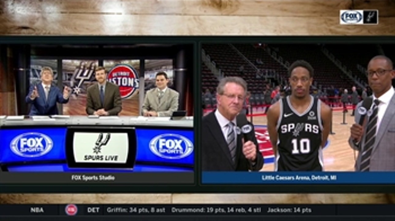 DeMar DeRozan talks Spurs win over Pistons