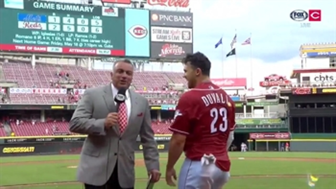 Adam Duvall recaps his first career walk-off home run