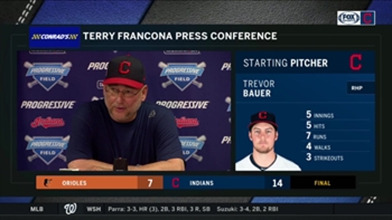 Terry Francona thought Indians 'played with some personality tonight'