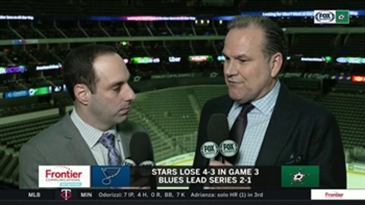 Stars fall in Game 3 against the Blues ' Stars Live