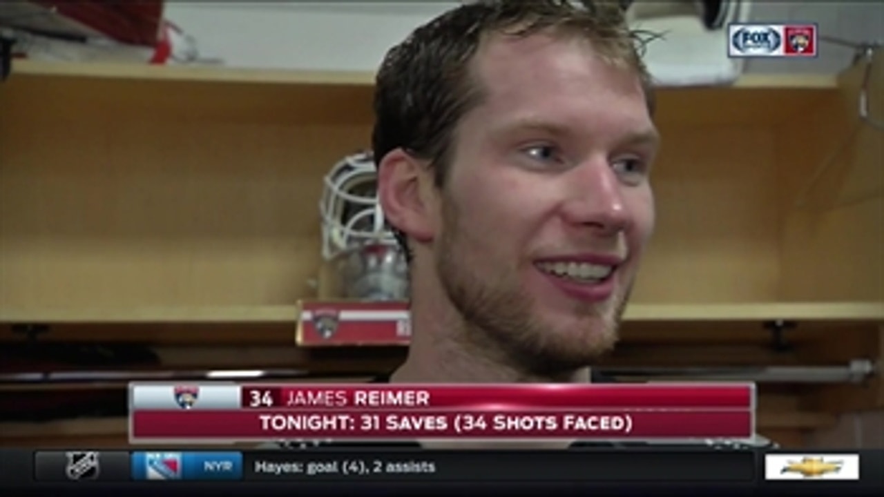 James Reimer happy Panthers won before shootout