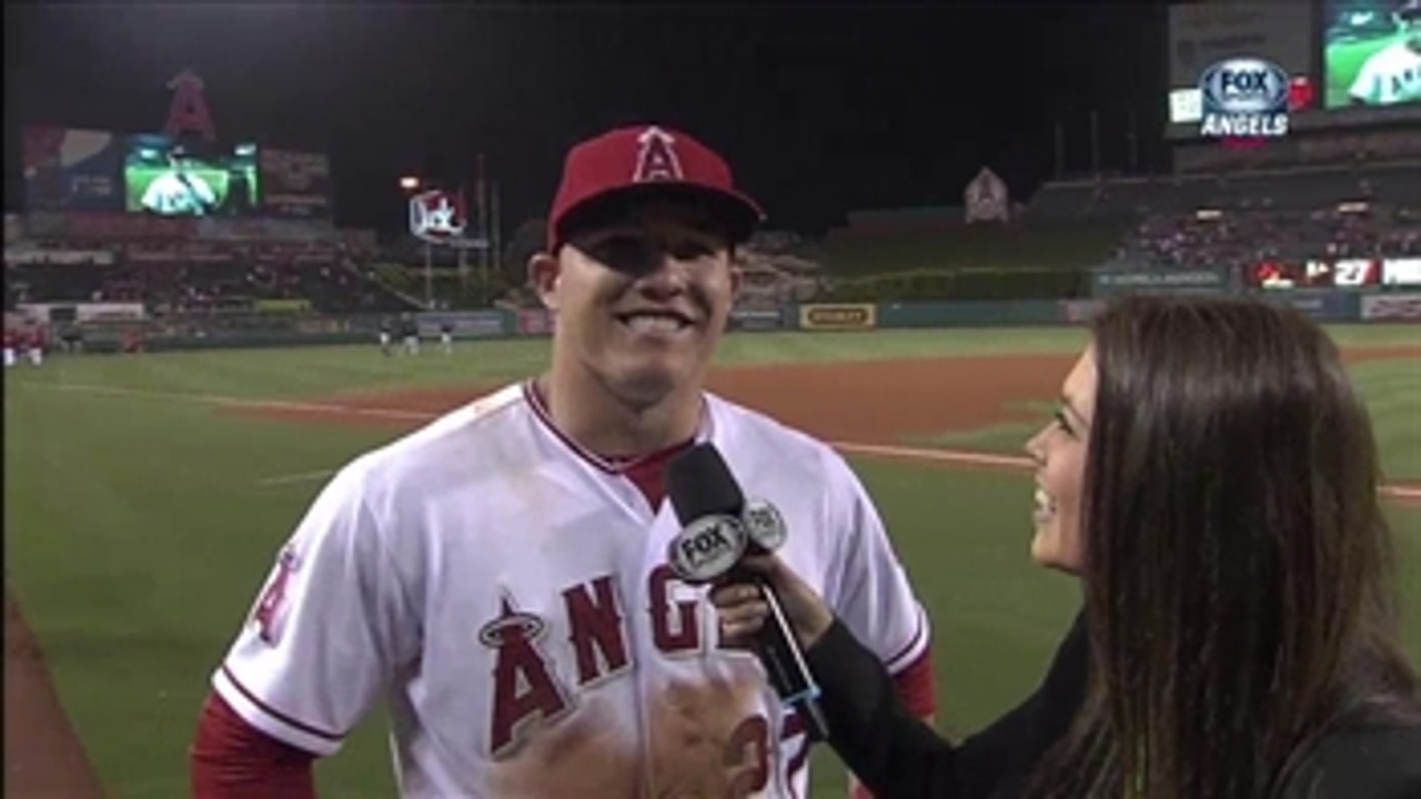 Mike Trout made it back to Anaheim to watch the Ducks beat the Oilers in  Game 7