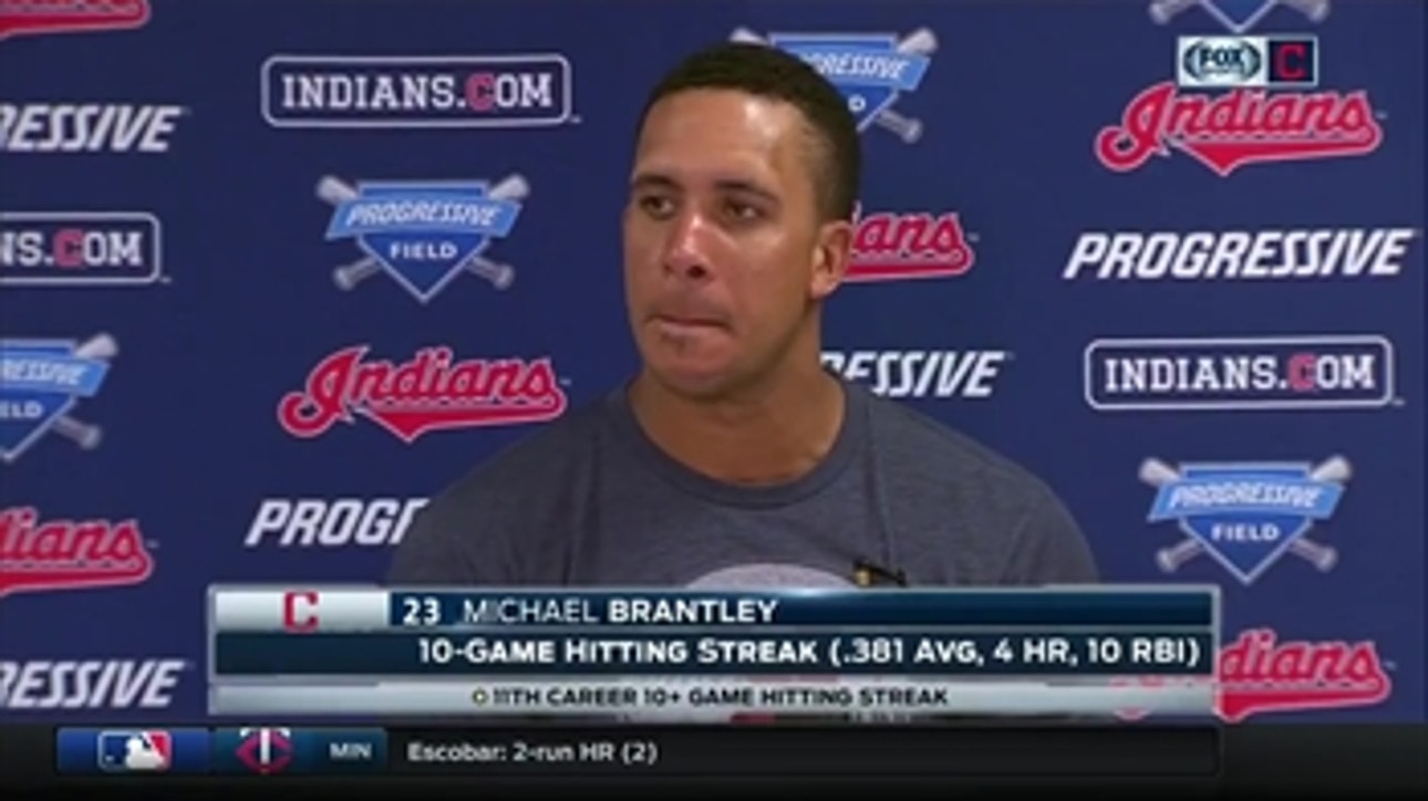 Brantley happy to be back producing for Tribe lineup