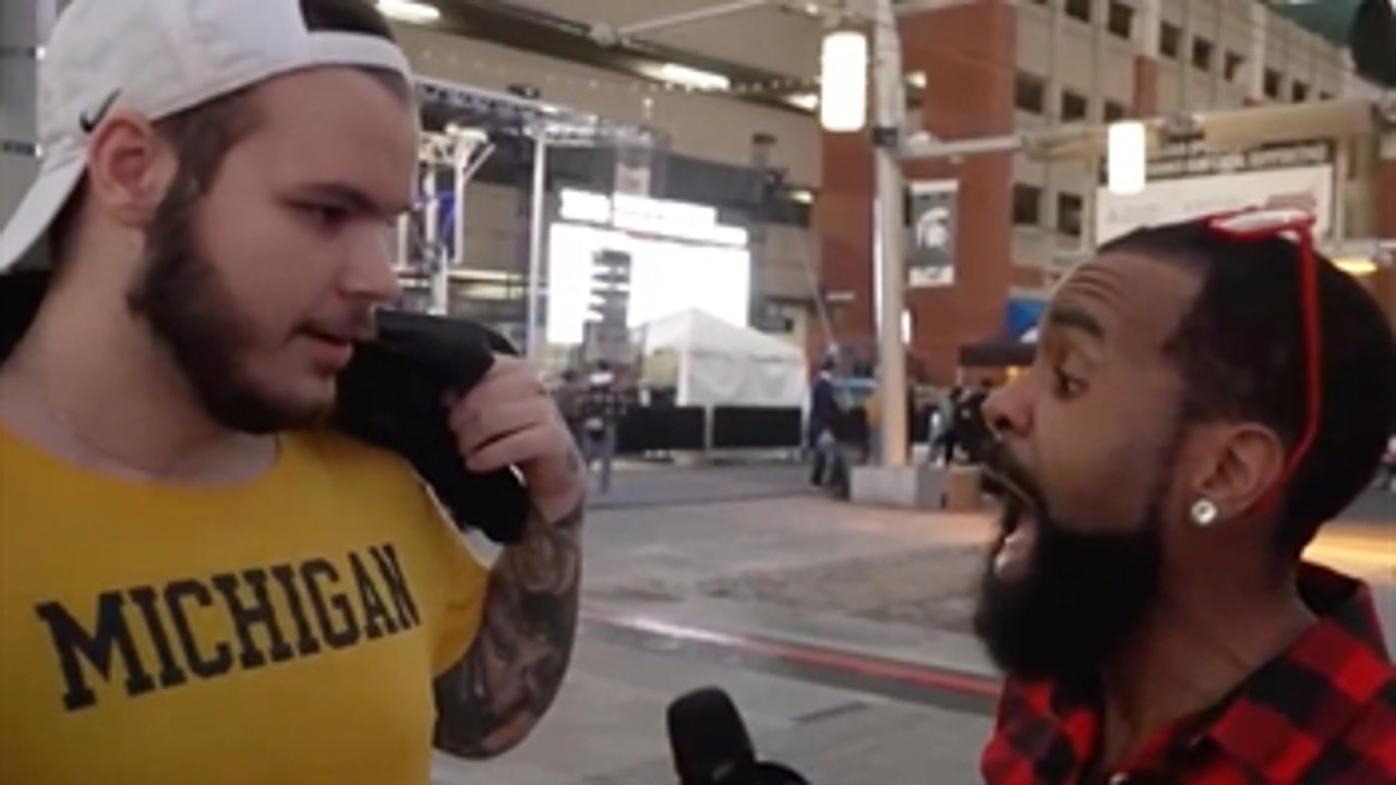 RJ Young talks to Michigan and Iowa fans ahead of the Big Ten Championship