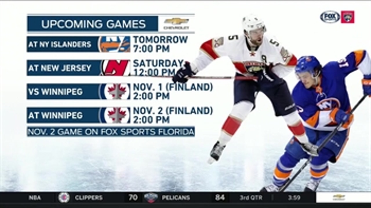 Panthers remain in New York to take on Islanders