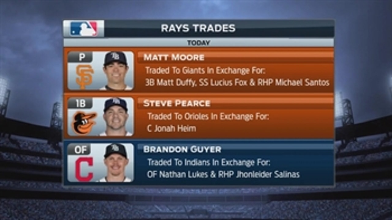 Players react to being traded from Rays on deadline day