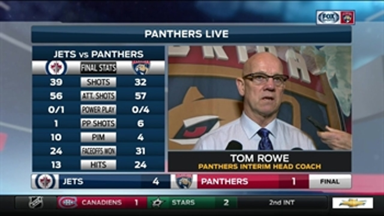 Panthers coach Tom Rowe: 'We looked tired and never got going'