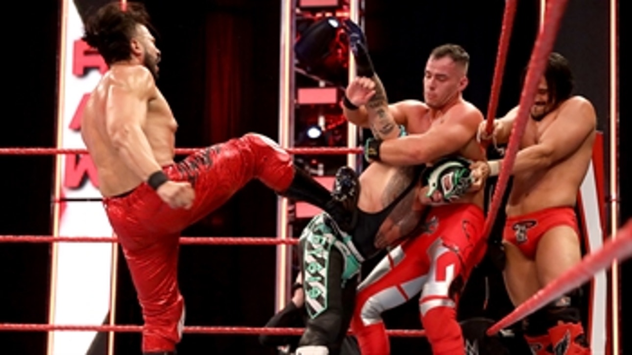 Rey Mysterio, Aleister Black & Apollo Crews vs. Andrade, Angel Garza & Austin Theory: Raw, April 27, 2020