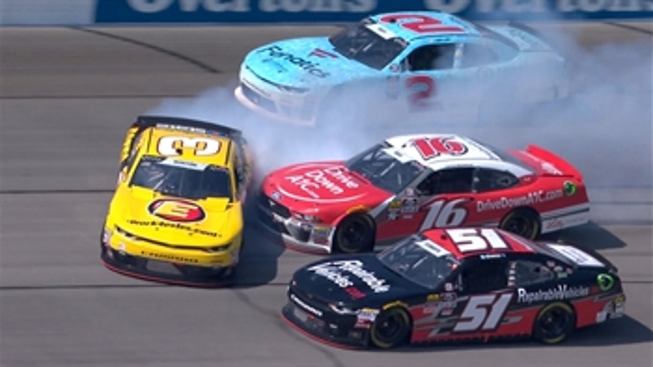Burton, Reddick, & Reed start multi-car pile-up at Chicagoland ' 2018 NASCAR XFINITY SERIES