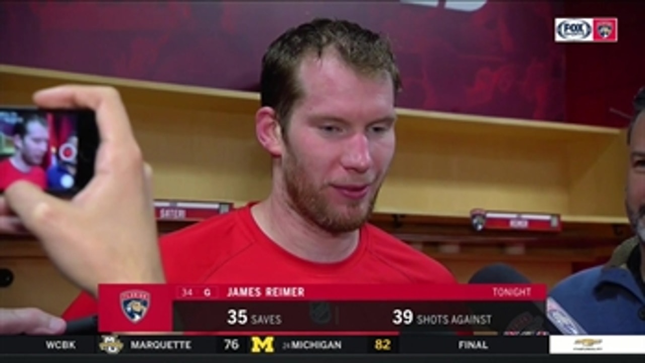 Panthers goalie James Reimer on the high-scoring victory