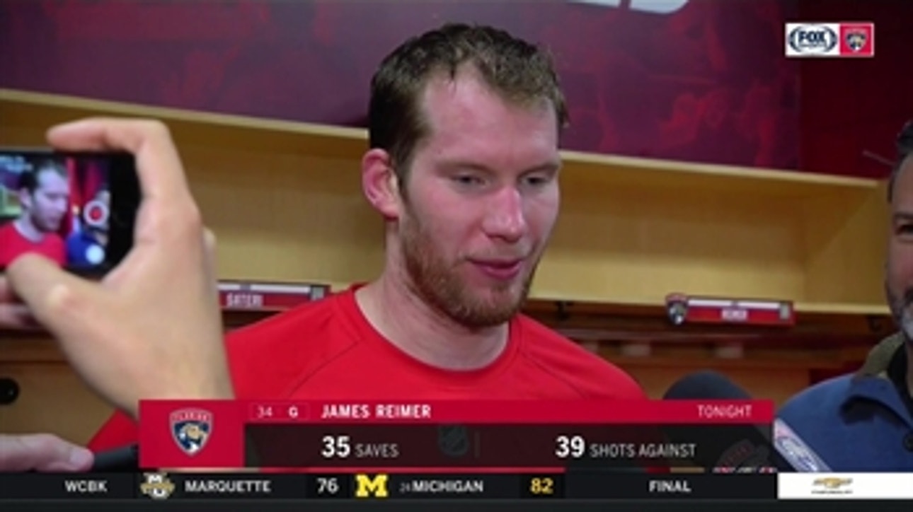 Panthers goalie James Reimer on the high-scoring victory