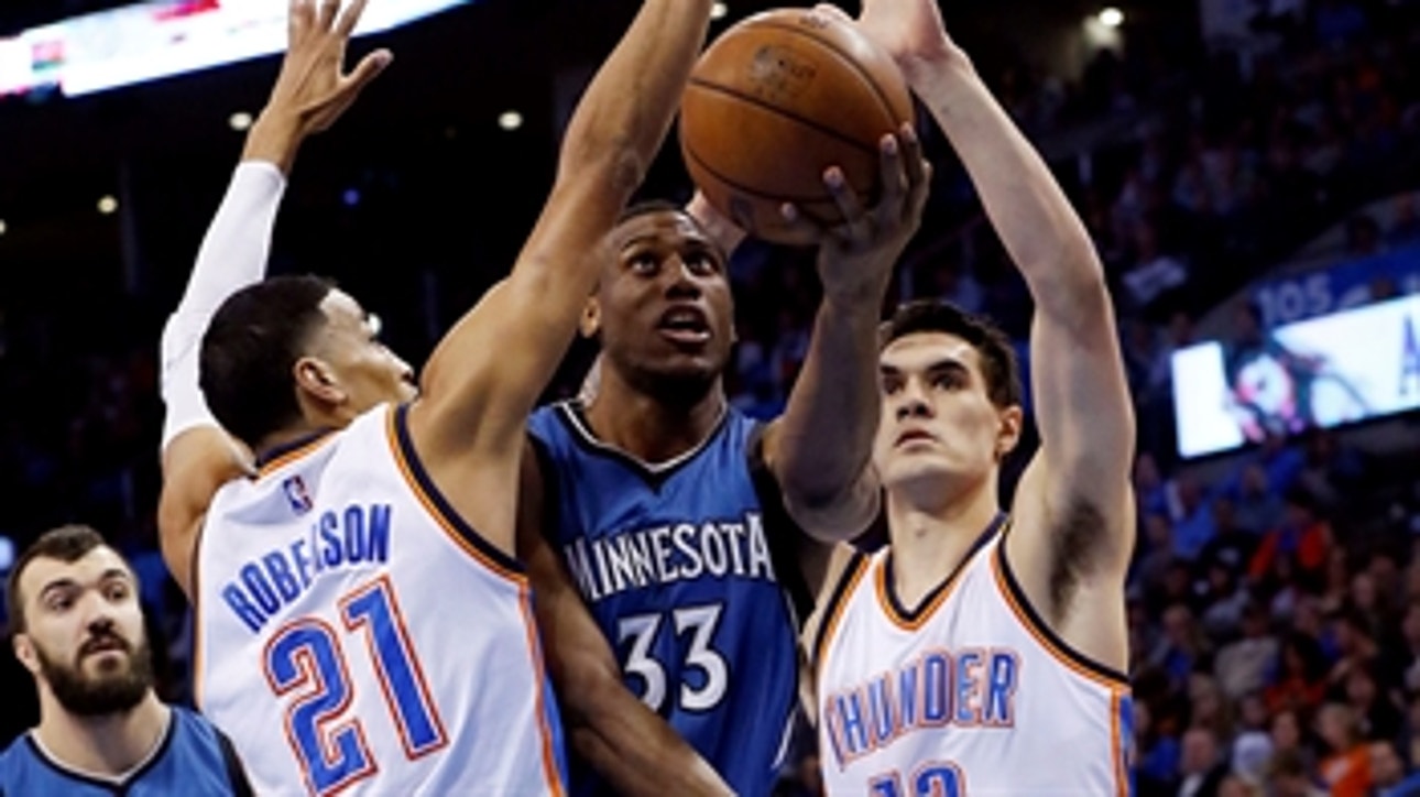 Timberwolves fall to Durant-less Thunder
