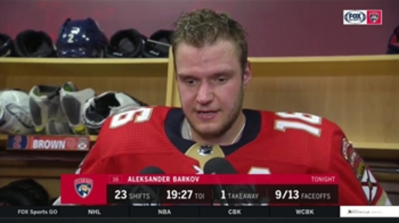 Aleksander Barkov on how his line struggled to get their offense going against Toronto