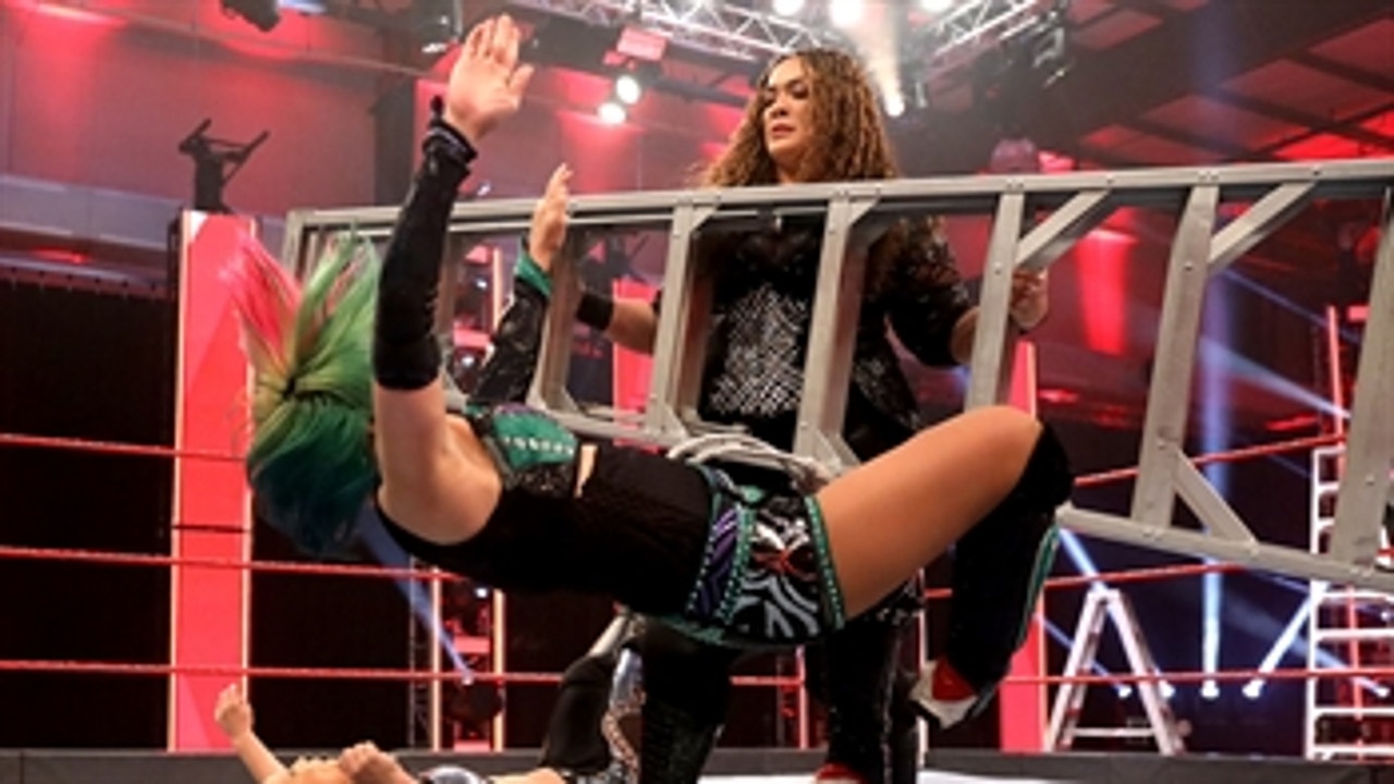 Nia Jax bulldozes over Asuka & Shayna Baszler with a ladder: Raw, April 27, 2020